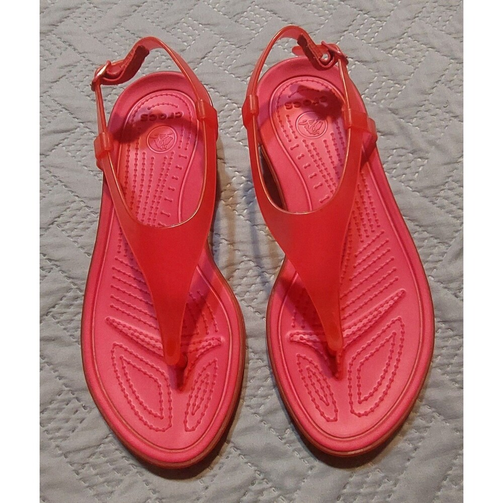 Crocs Sandals Women Size 7W,pink Color, Comfort.
